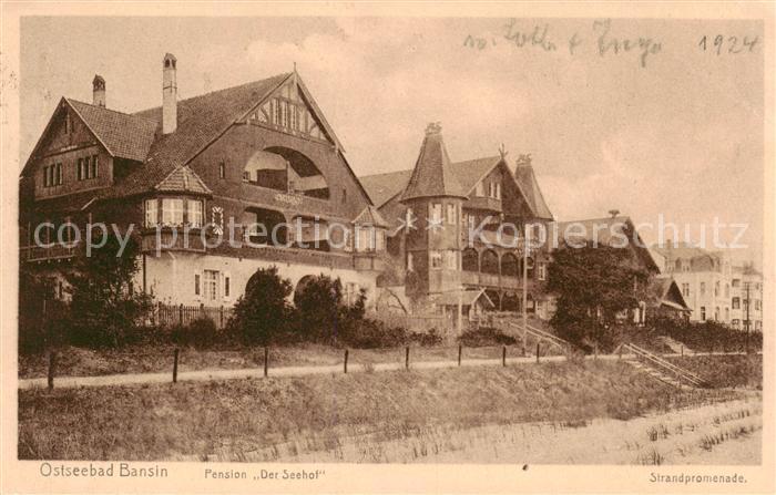 Bansin Ostseebad Pension Der Seehof Aussenansicht m. Strandpromenade