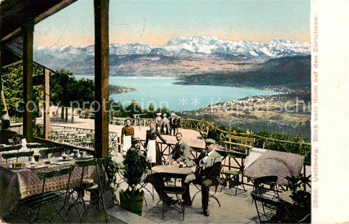 Uetliberg ZH Restaurant Uto-Kulm - Blick a. d. Zuerichsee