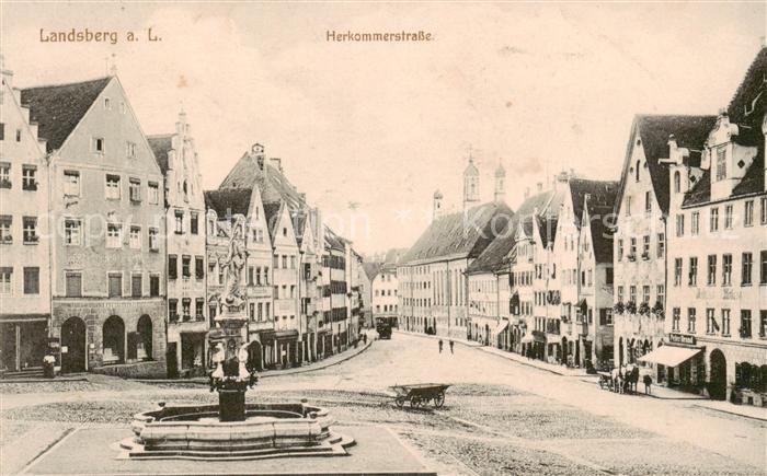 Landsberg Lech Herkommerstrasse m. Gespann - Feldpost