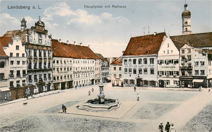 Landsberg Lech Hauptplatz m. Rathaus - Feldpost
