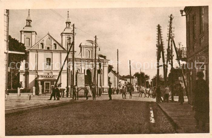 Wladimir-Wolynsk Wolodymyr-Wolynskyj UA Strasse nach Kowel m. Gespann Feldpostka