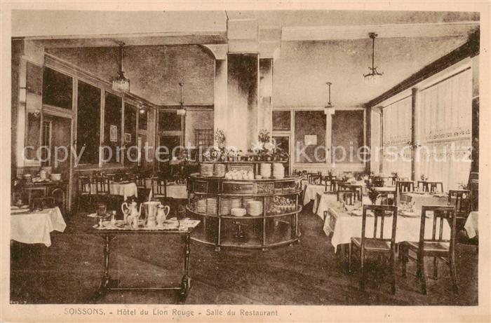 Soissons 02 Aisne Hotel du Lion Rouge - Salle du Restaurant