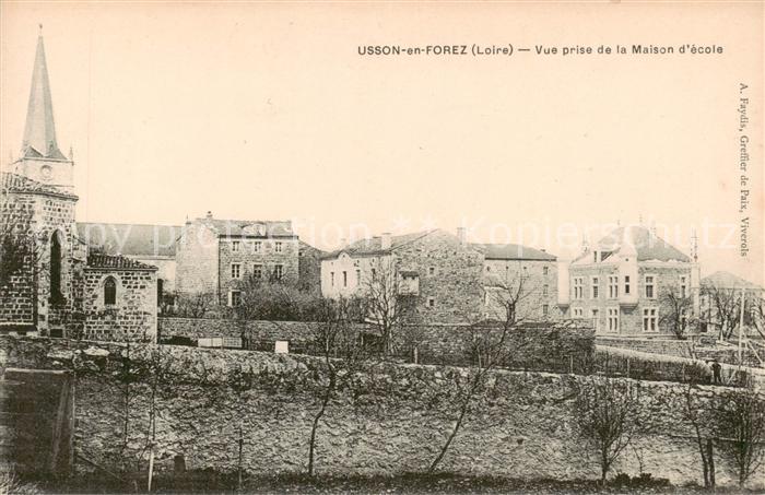Usson-en-Forez Vue prise de la Maison d ecole