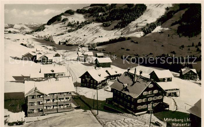 Mittelberg Kleinwalsertal Teilansicht im Winter