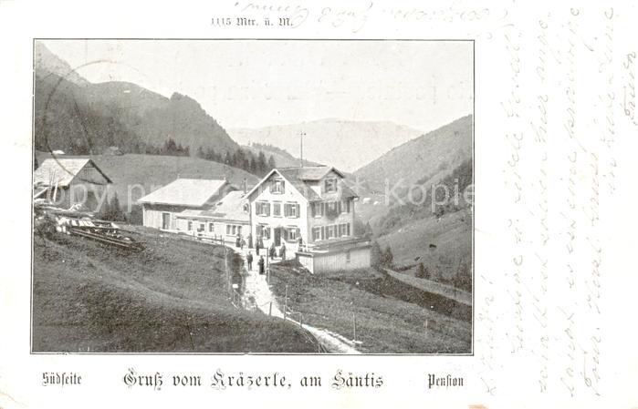 Saentis 2504m AR Pension Kraezerle am Saentis Suedseite