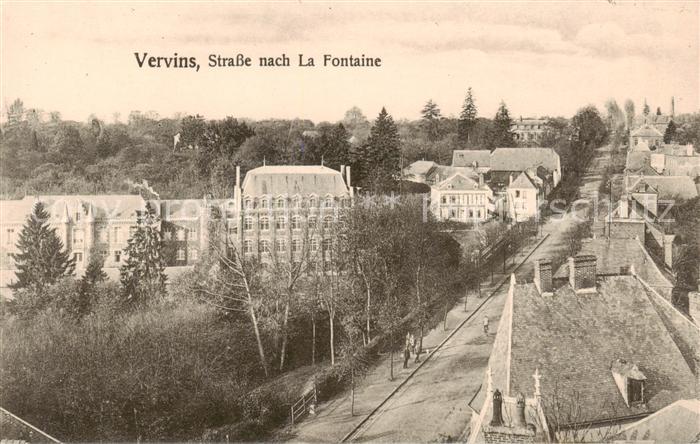 Vervins 02 Aisne Strasse nach La Fontaine - Feldpost