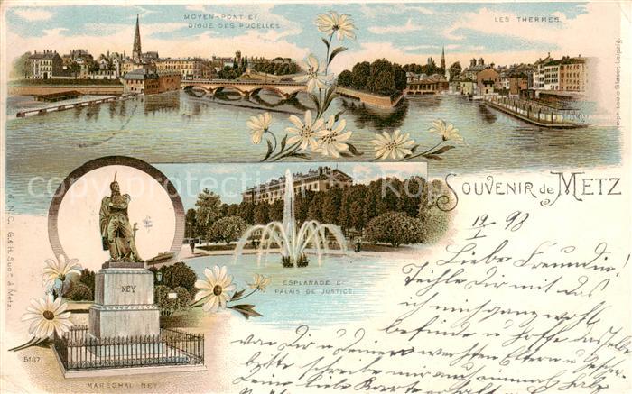 Metz  57 Moselle Les Thermes - Esplanade E Palais de Justice