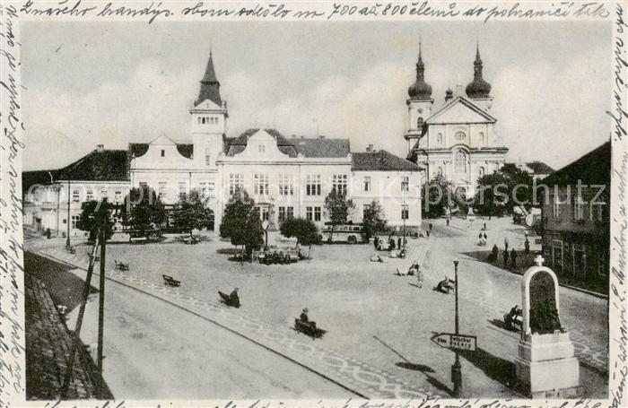 Stara Boleslav Altbunzlau CZ Platz m. Kirche