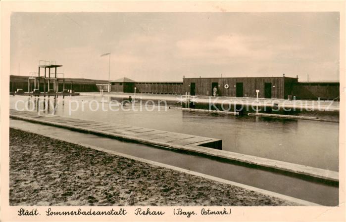 Rehau Bayerische Ostmark Staedt. Sommerbadeanstalt