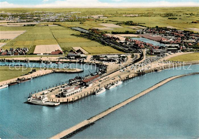 Norddeich  Norden Nordseebad Fliegeraufnahme Mole u.Hafen