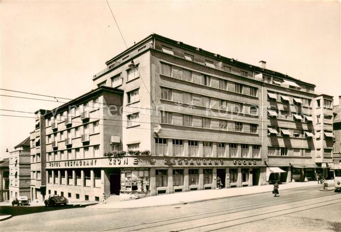 Zuerich ZH Hotel Krone Unterstrass m. Strassenbahn