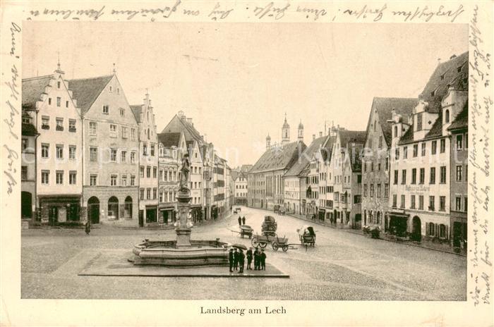 Landsberg Lech Grosser Platz - Brunnen