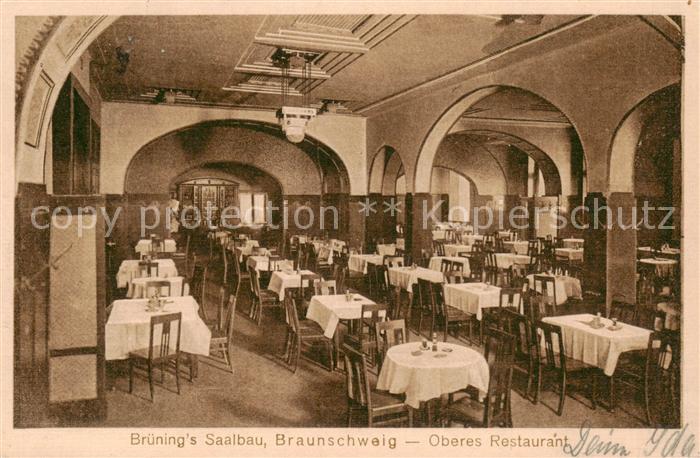 BRAUNSCHWEIG CITY Bruenings Saalbau Oberers Restaurant Innenansicht