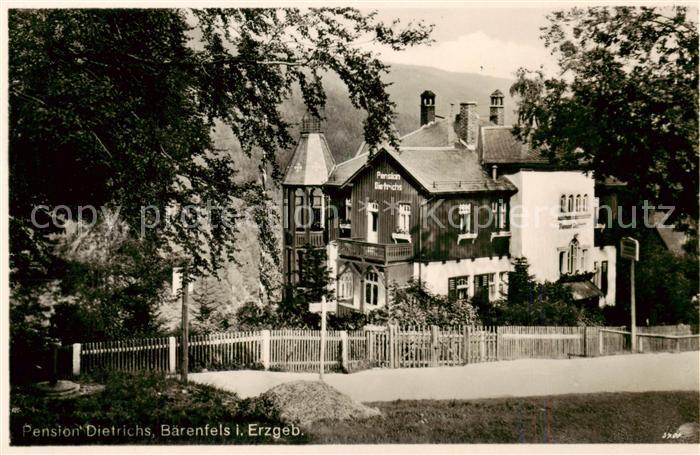 Baerenfels Erzgebirge Pension Dietrichs Aussenansicht