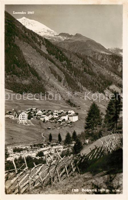 Bedretto TI Gesamtansicht m. Lucendro