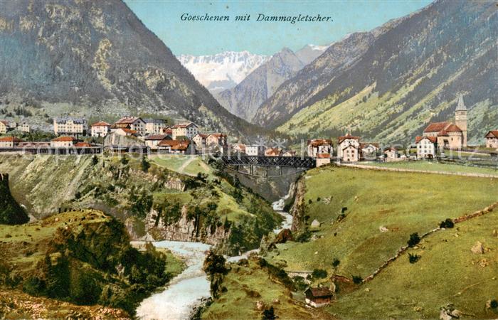 Goeschenen Goeschenen UR Gesamtansicht m. Dammagletscher