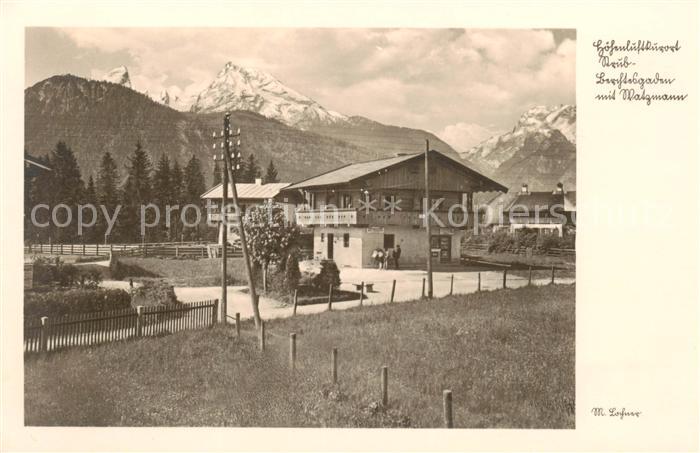 BERCHTESGADEN Bayern Haus Aussenansicht m. Watzmann