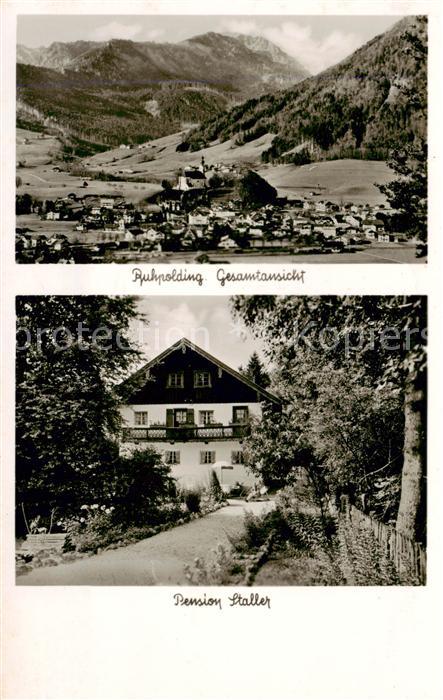 Ruhpolding Bayern Gesamtansicht u. Pension Staller Aussenansicht