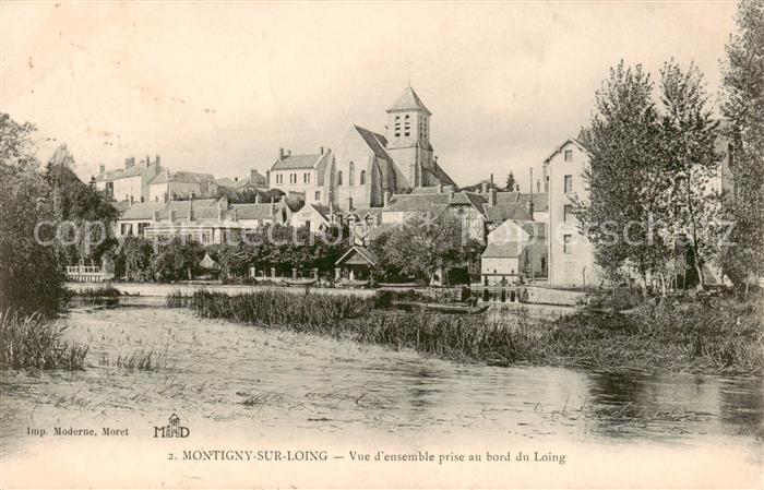 Montigny-sur-Loing Vue d ensemble prise au bord du Loing