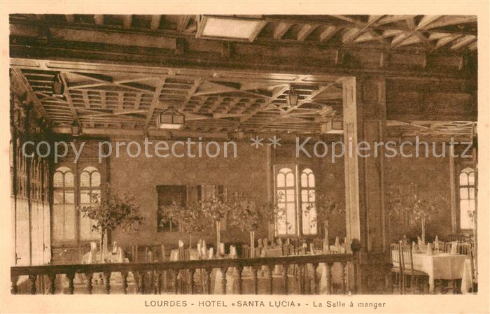 Lourdes Hautes Pyrenees Hotel Santa Lucia - La Salle a manger