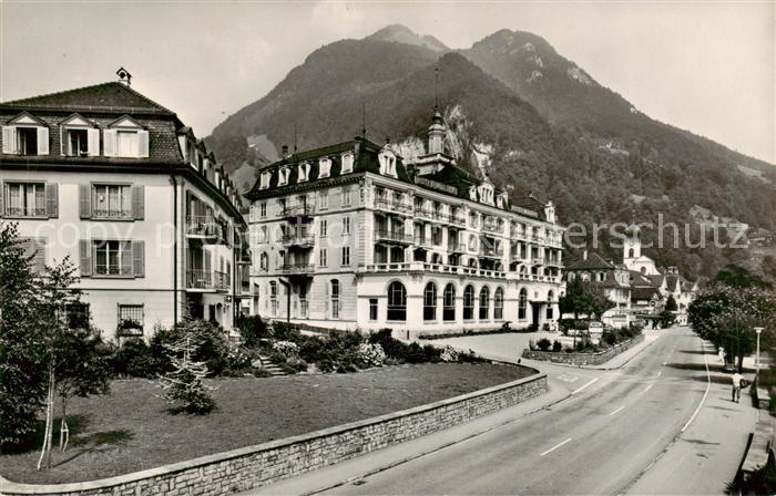 Gersau Vierwaldstaettersee SZ Hotel Mueller Aussenansicht