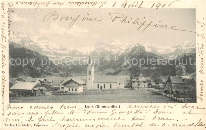 Lenk Simmental Gesamtansicht m. Kirche