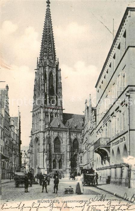 Muenster  Westfalen Lambertikirche Aussenansicht