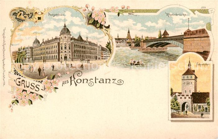 Konstanz Bodensee Rheinbruecke Postgebaeude Schnetzthor