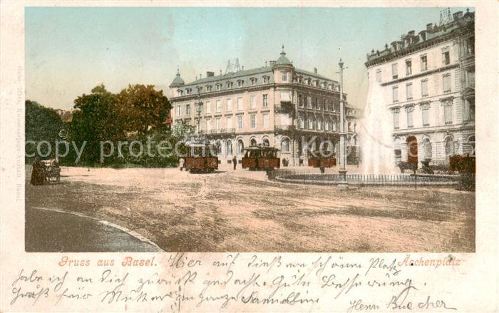 Basel BS aeschenplatz m. Strassenbahnen