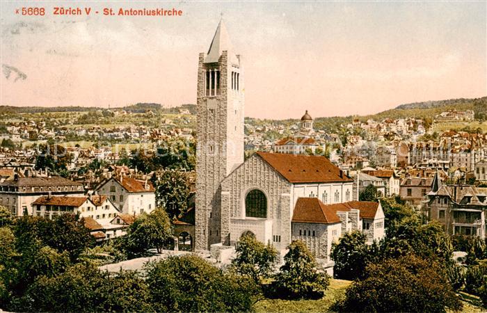 Zuerich ZH St. Antoniuskirche Aussenansicht