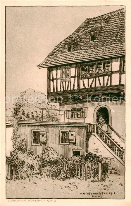 Zuerich ZH Roemerhof Kupferdruck Carl-Kuenzli-Tobler