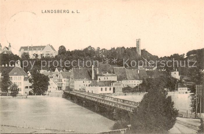 Landsberg Lech Teilansicht m. Bruecke