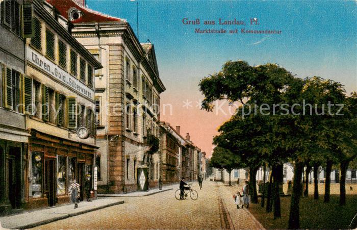 Landau  Pfalz Marktstrasse m. Kommandantur