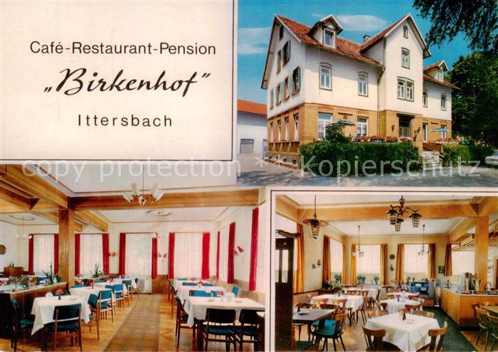 Ittersbach Cafe-Restaurant Birkenhof Innen- u. Aussenansicht