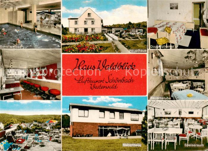 Schoenbach Dillkreis Haus Waldblick m. Nebenhaus u. Schwimmbad