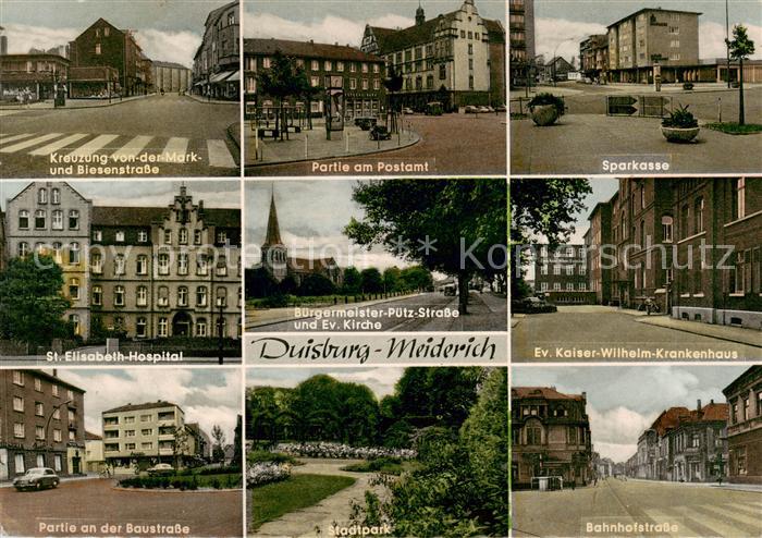 Meiderich Duisburg St. Elisabeth-Hospital - Stadtpark - Bahnhofstrasse