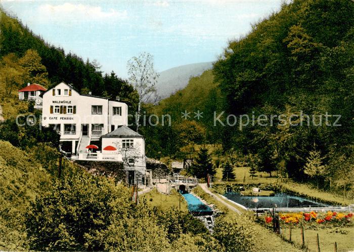 Dausenau Cafe-Restaurant Waldmuehle Aussenansicht m. Garten