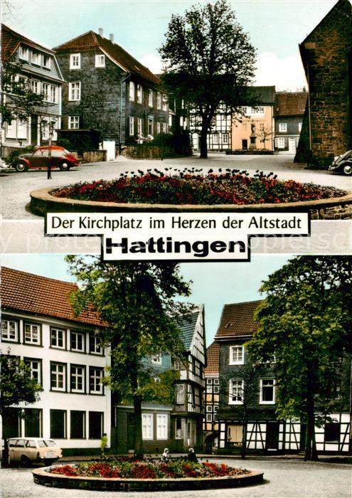 Hattingen  Ruhr Kirchplatz m. Fachwerkhaeusern