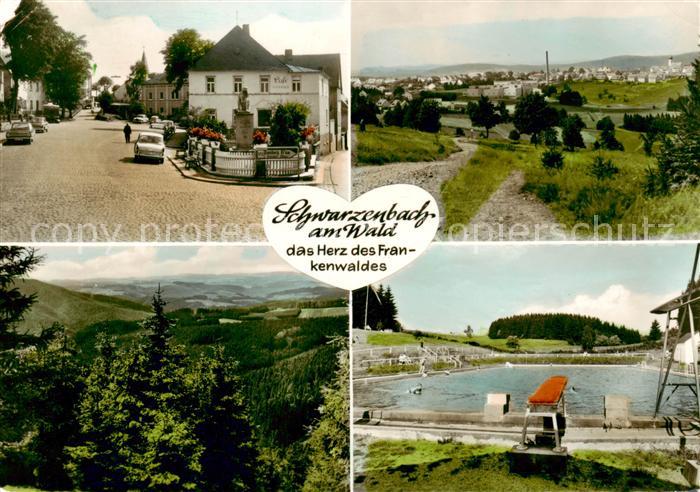 Schwarzenbach Wald Teilansichten m. Schwimmbad