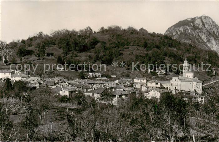 Carona Lago di Lugano TI Gesamtansicht u. Monte San Salvatore