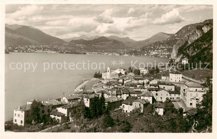 Campione d Italia Gesamtansicht m. See-Panorama