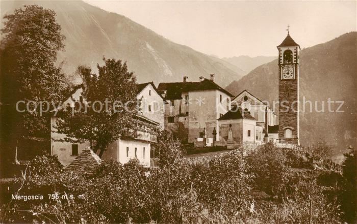 Mergoscia TI Teilansicht m.Kirche