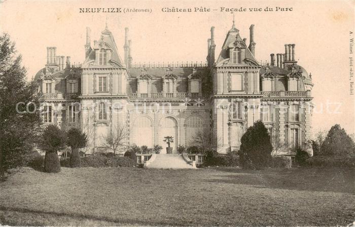 Neuflize 08 Ardennes Chateau Pate - Facade vue du Parc - Feldpost