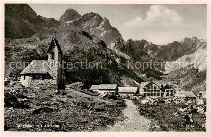 Meglisalp 1520m Altmann AR Gesamtansicht m. Altmann