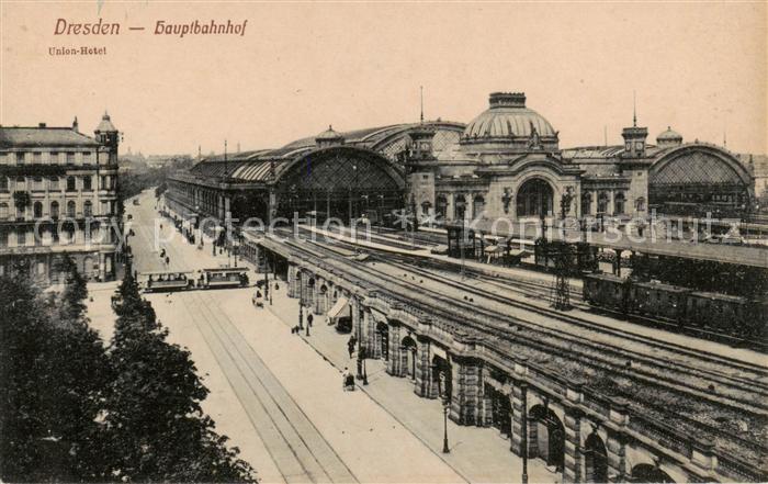Dresden Elbe Hauptbahnhof m. Strassenbahn