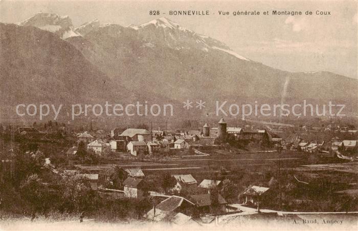 Bonneville 74 Haute-Savoie vue generale et Montagne de Coux