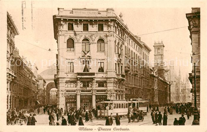 Milano Mailand IT Piazza Cordusio - Strassenbahn