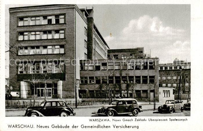 Warschau Masowien Gebaeude d. Gemeindlichen Versicherung Aussenansicht