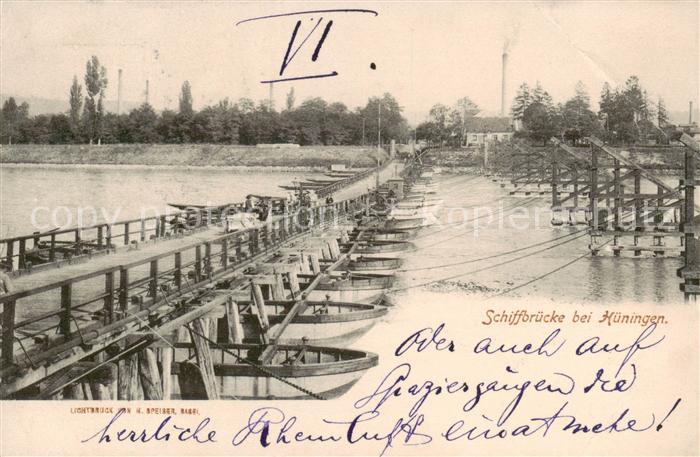 Hueningen Huningue 68 Alsace Schiffbruecke bei Hueningen