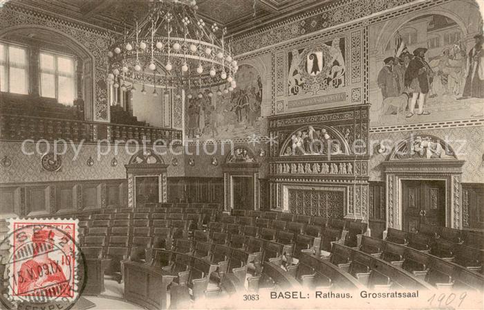 Basel BS Rathaus Grossratsaal Innenansicht